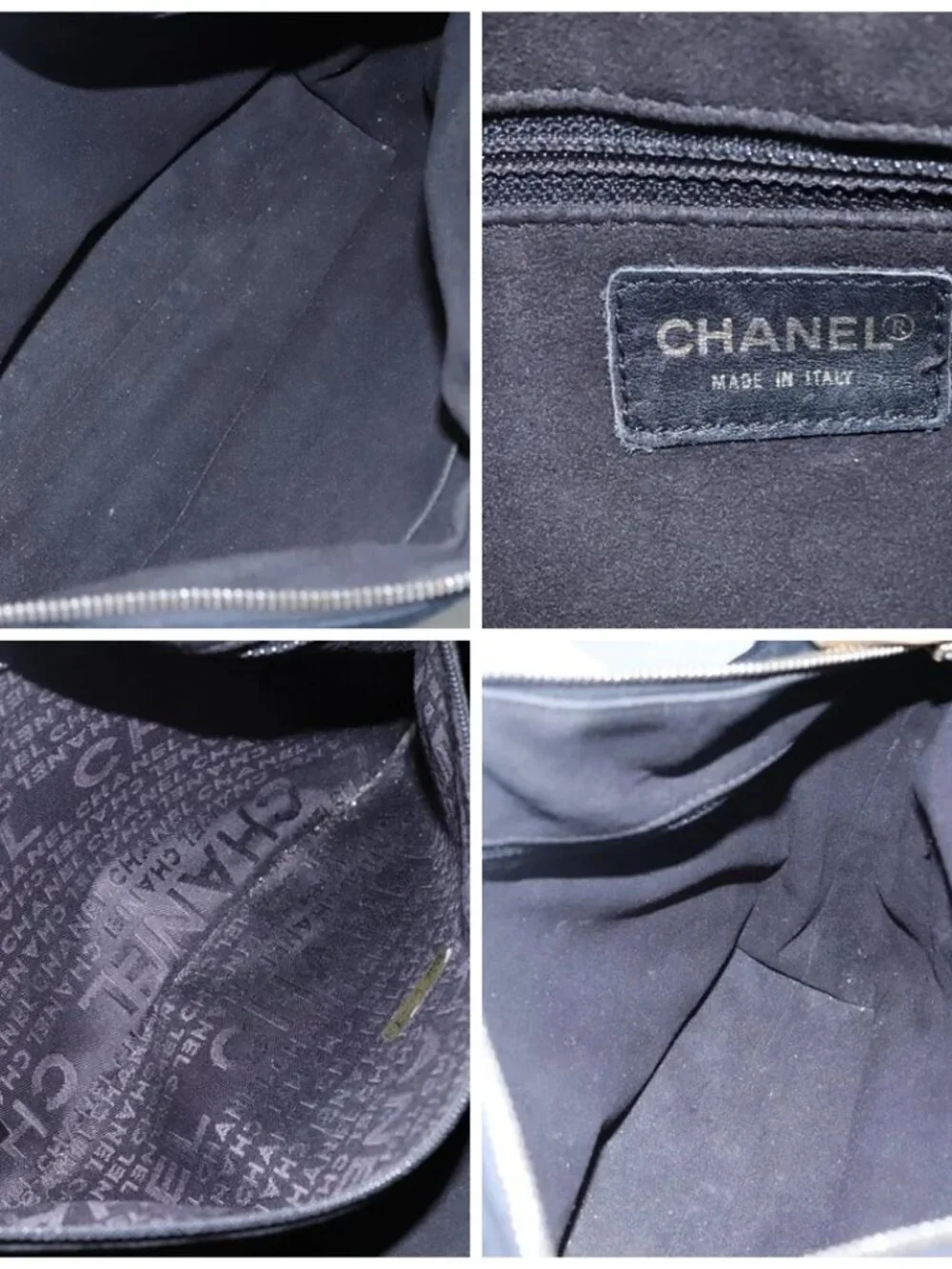 CHANEL Choco Bar line Shoulder Bag Canvas Black CC Auth BA034